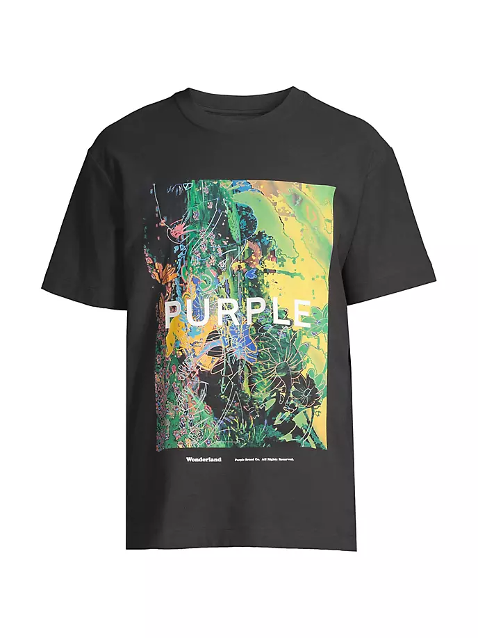 

Футболка с рисунком «Страна чудес» Purple Brand, черный