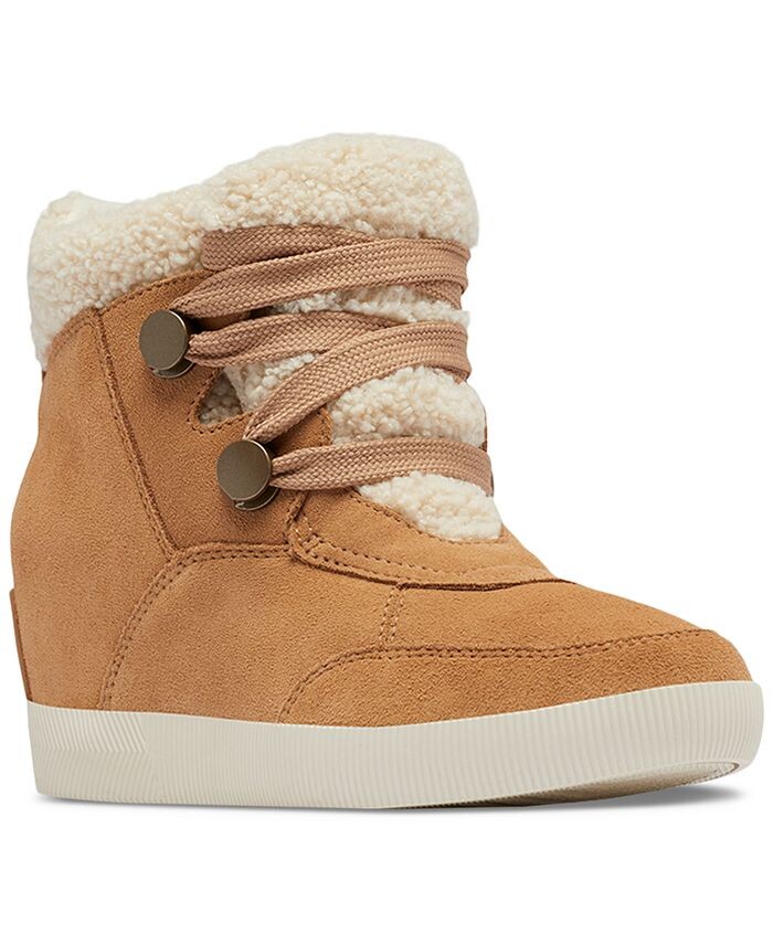 

Уютные ботильоны на танкетке для женщин Out N About Sorel, цвет Tawny Buff, Sea Salt