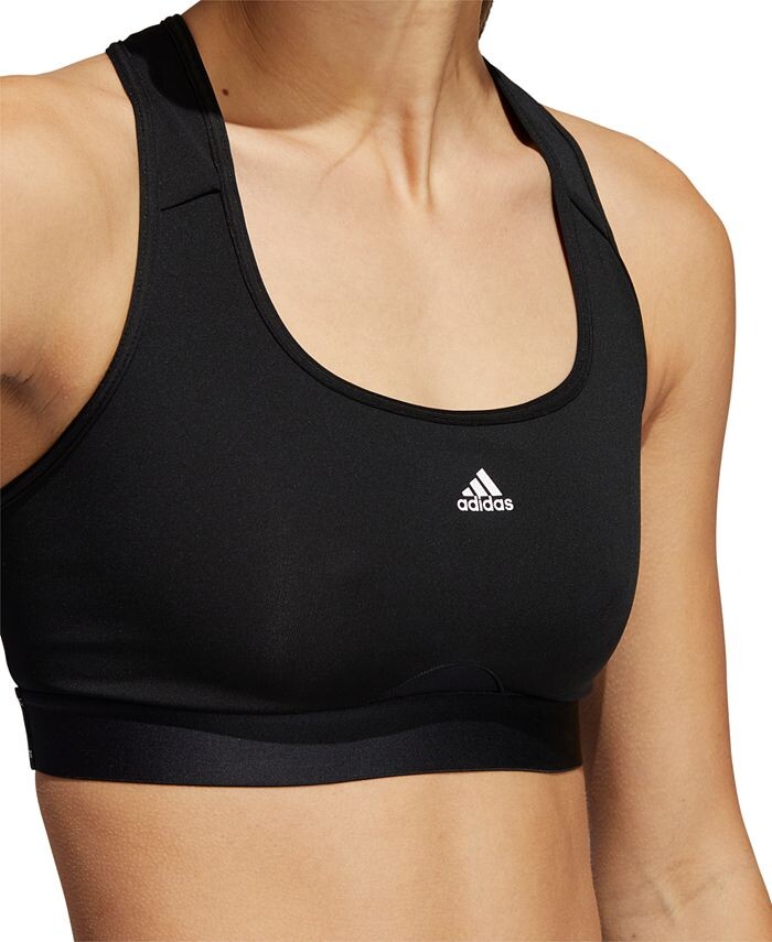 

Женский спортивный бюстгальтер в стиле борцовка adidas, черный
