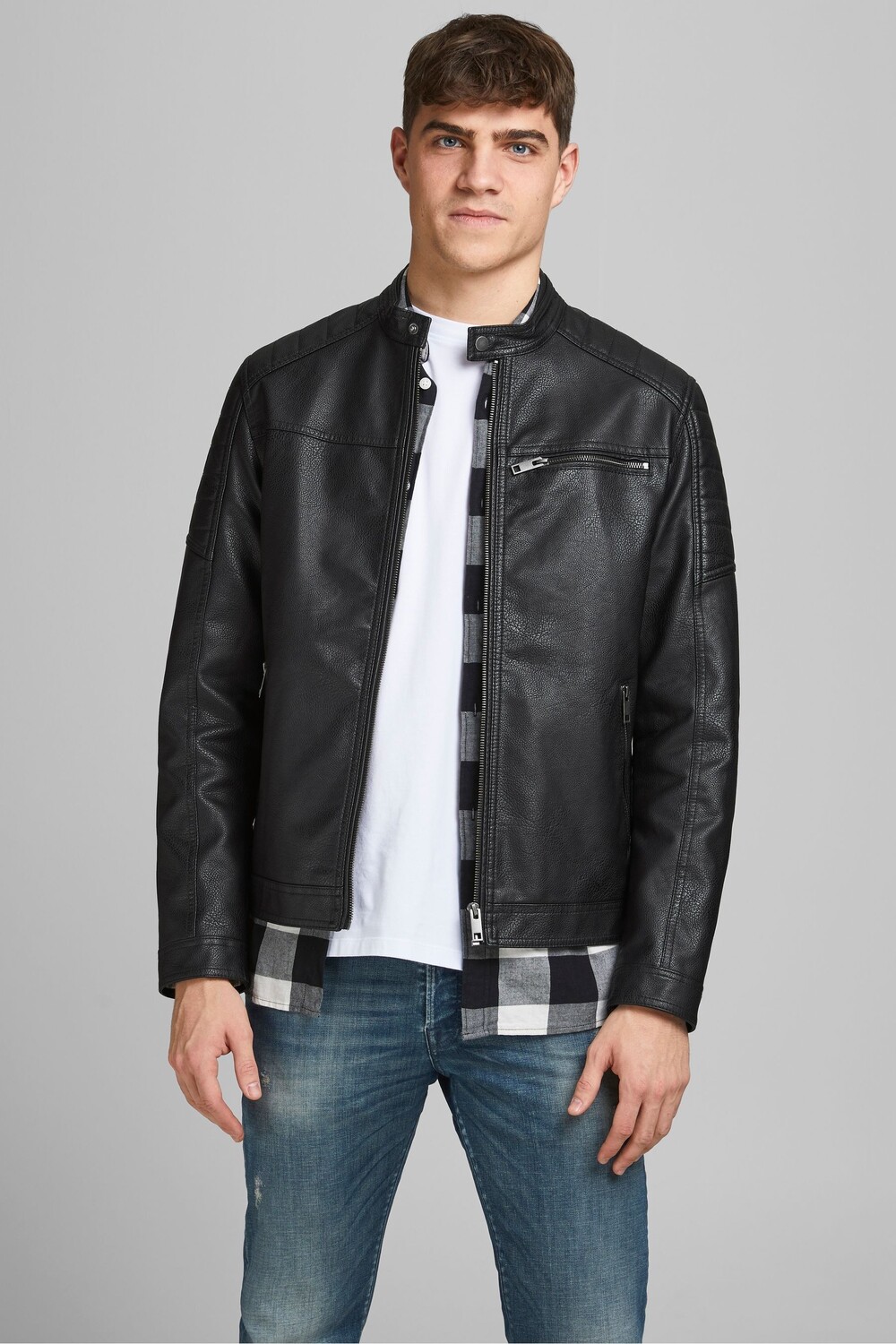 

Куртка из искусственной кожи Jack & Jones JACK & JONES, черный