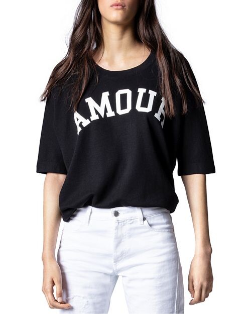 

Толстовка с короткими рукавами и надписью Zadig & Voltaire, цвет Black