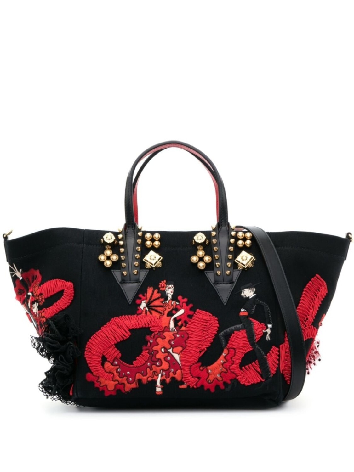 

Christian Louboutin маленькая сумка-тоут Flamencaba, черный