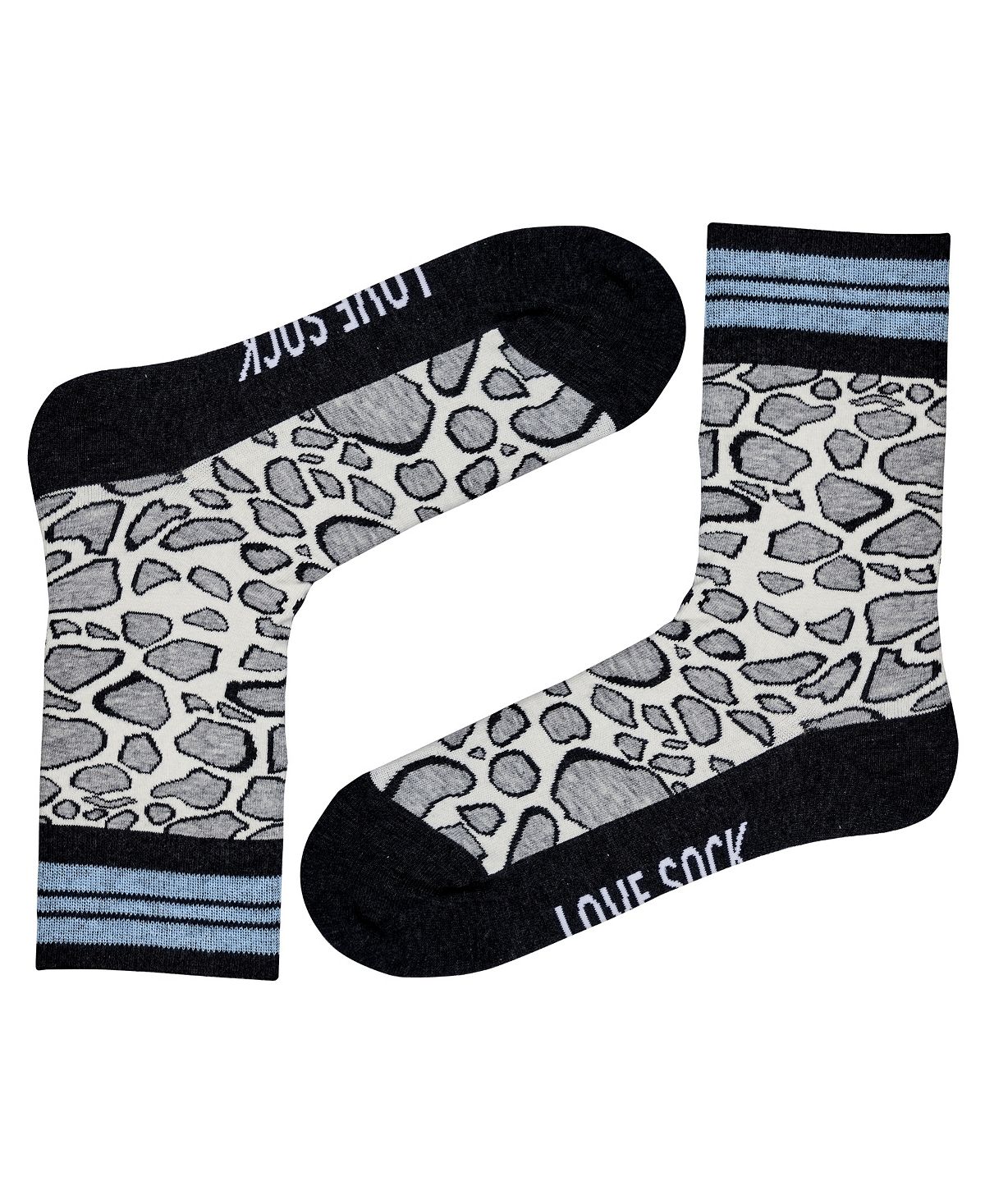 Женские носки с леопардовым принтом из органического хлопка Love Sock Company, серый