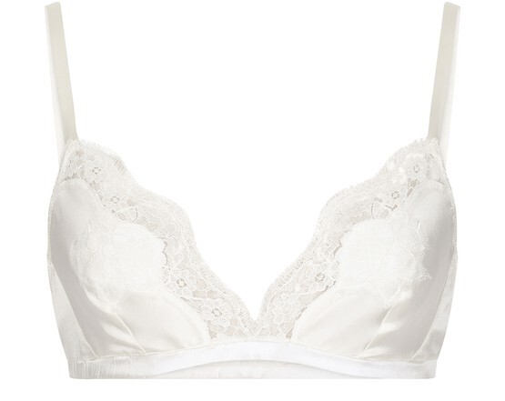 

Атласный бюстгальтер с мягкой чашкой и кружевной отделкой. Dolce & Gabbana