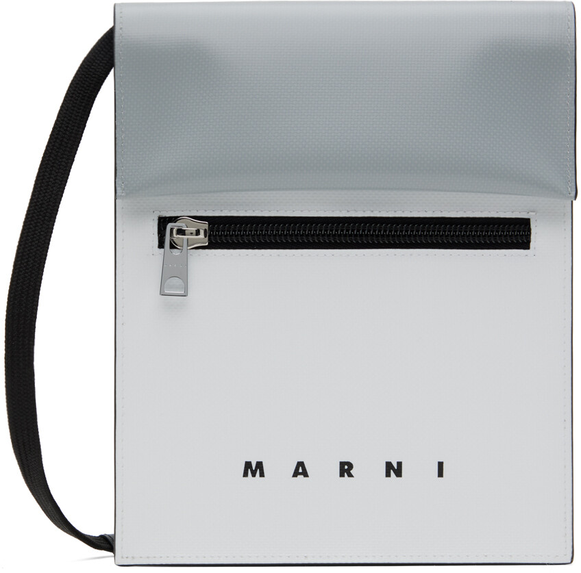 

Бело-серая сумка с логотипом Marni