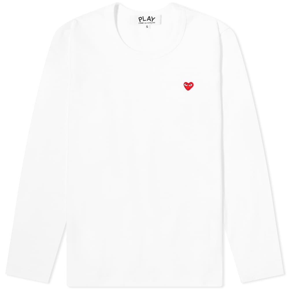 

Футболка с длинным рукавом и маленьким логотипом Comme des Garçons Play, белый