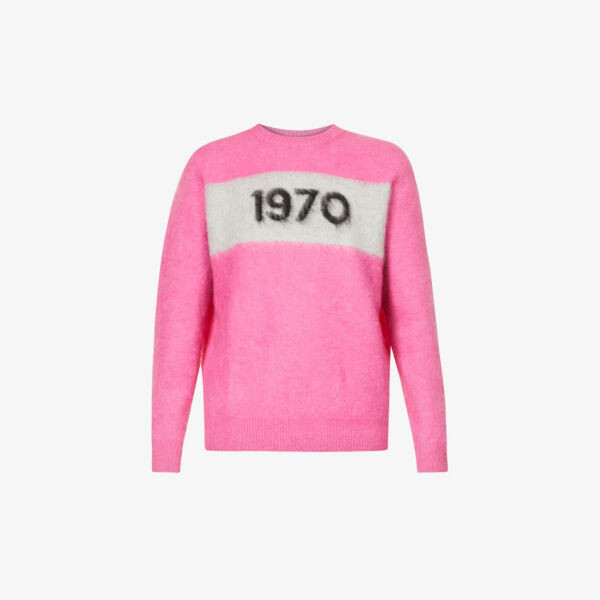 

Джемпер оверсайз 1970-х годов из смесового мохера Bella Freud, розовый