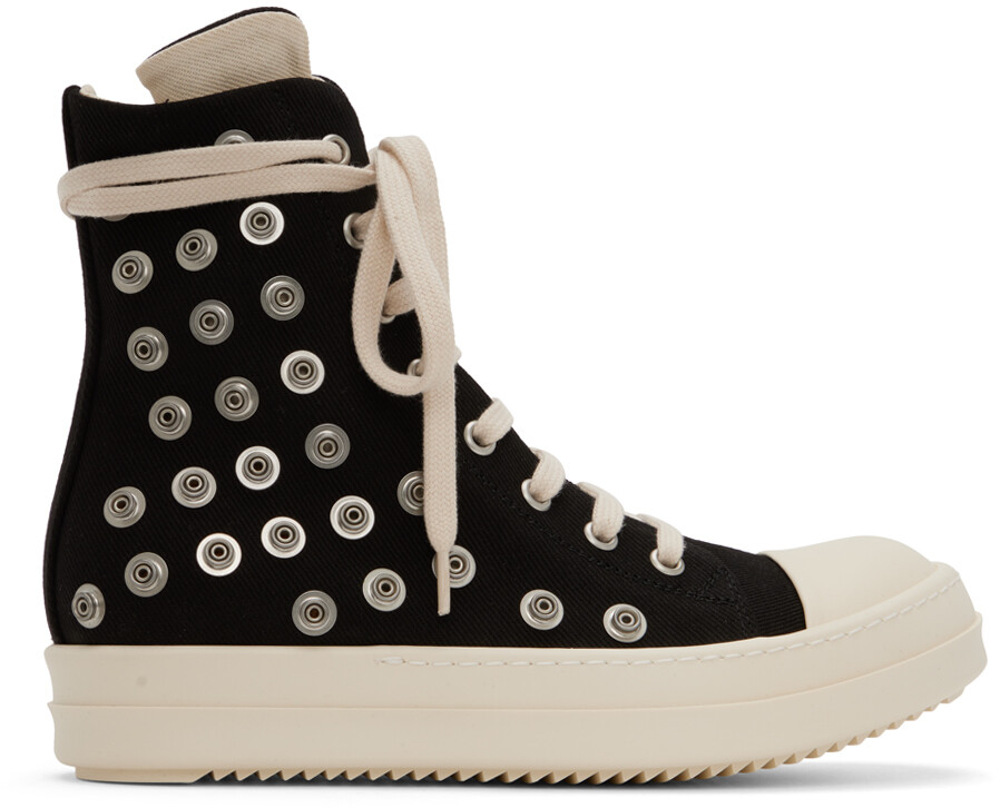 

Черные кроссовки с заклепками Rick Owens DRKSHDW