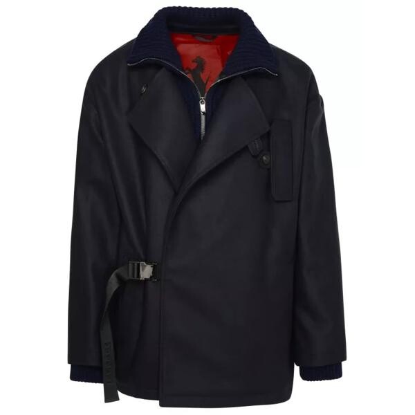 

Куртка wool cropped coat Ferrari, синий
