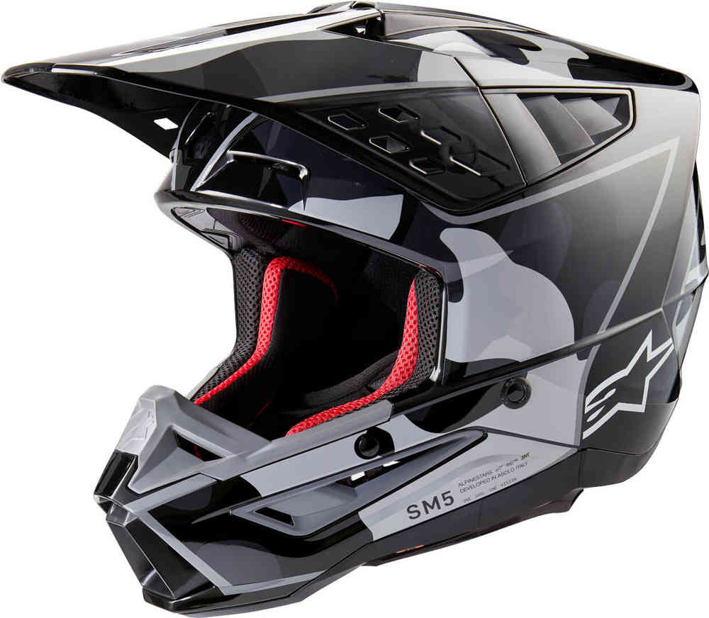 S-M5 Rover 2 2024 Шлем для мотокросса Alpinestars, черный/серый