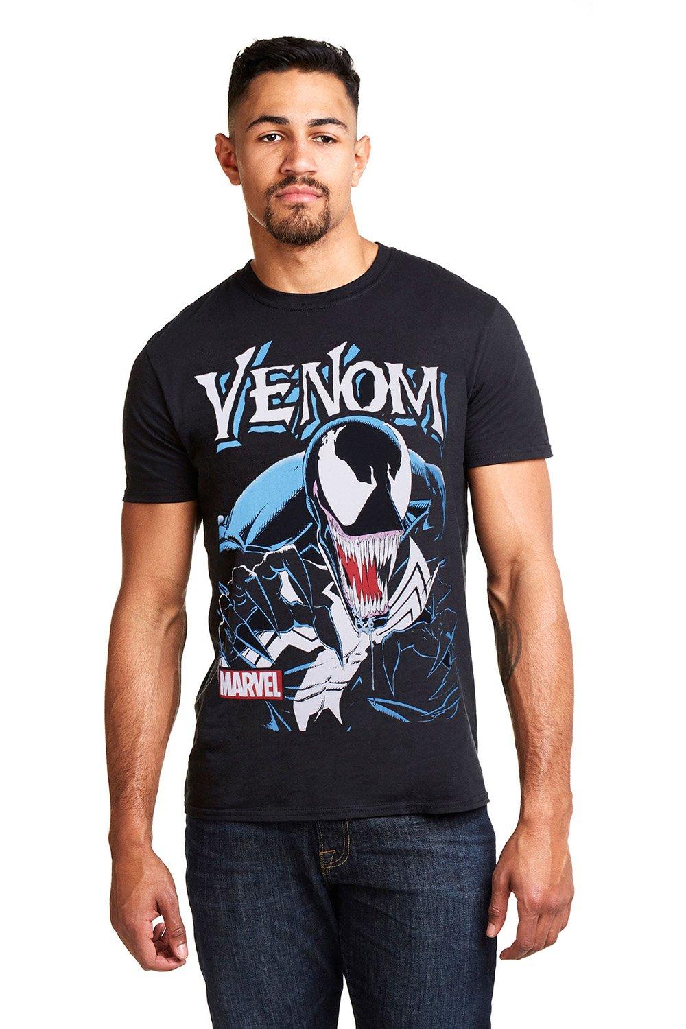Хлопковая футболка Venom Antihero Marvel, черный хлопковая футболка venom antihero marvel черный
