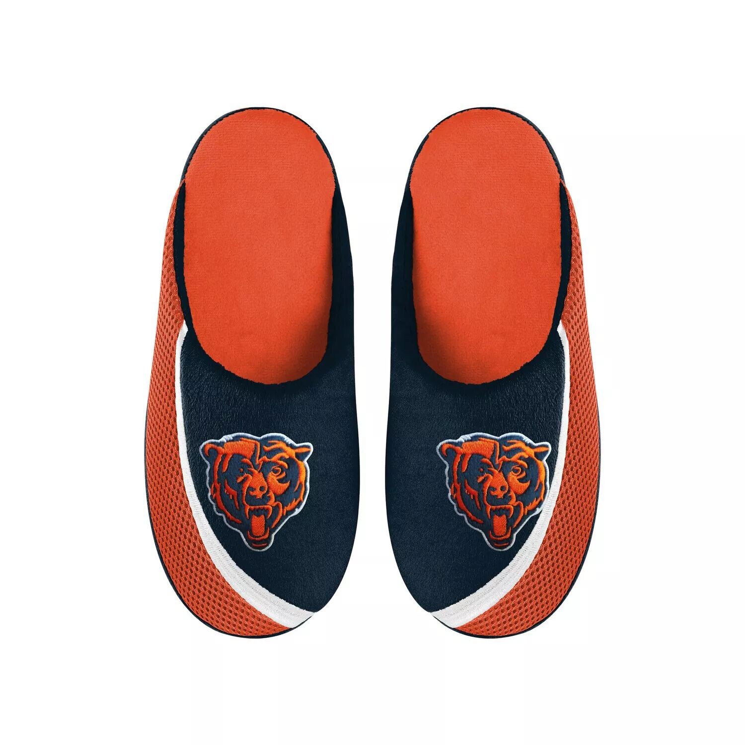 

Мужские тапочки FOCO Chicago Bears с цветным краем и большим логотипом