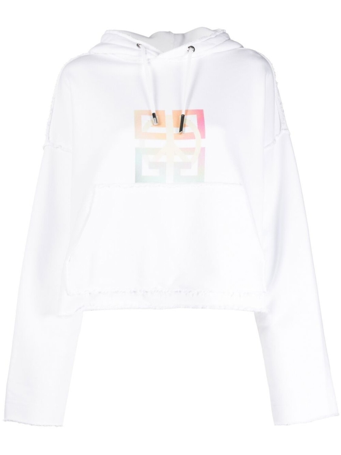 

Укороченное худи с логотипом Givenchy, белый