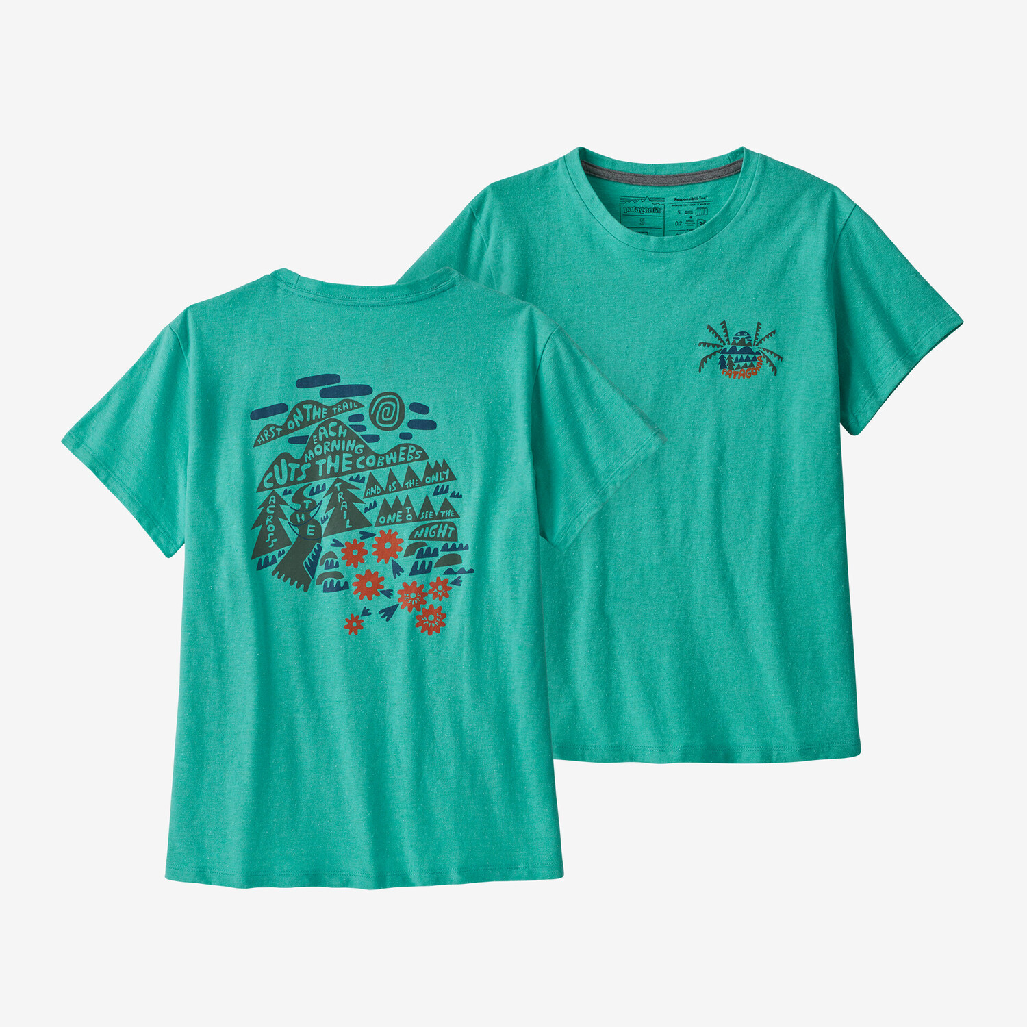 

Женская футболка Across the Trail Responsibili Patagonia, цвет Fresh Teal