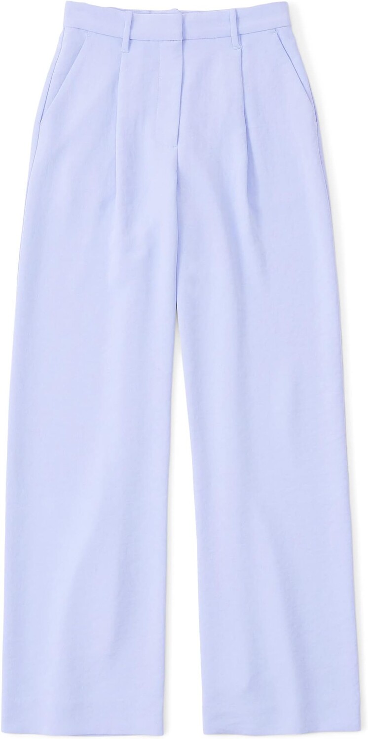 

Сверхширокие брюки из крепа Abercrombie & Fitch, синий