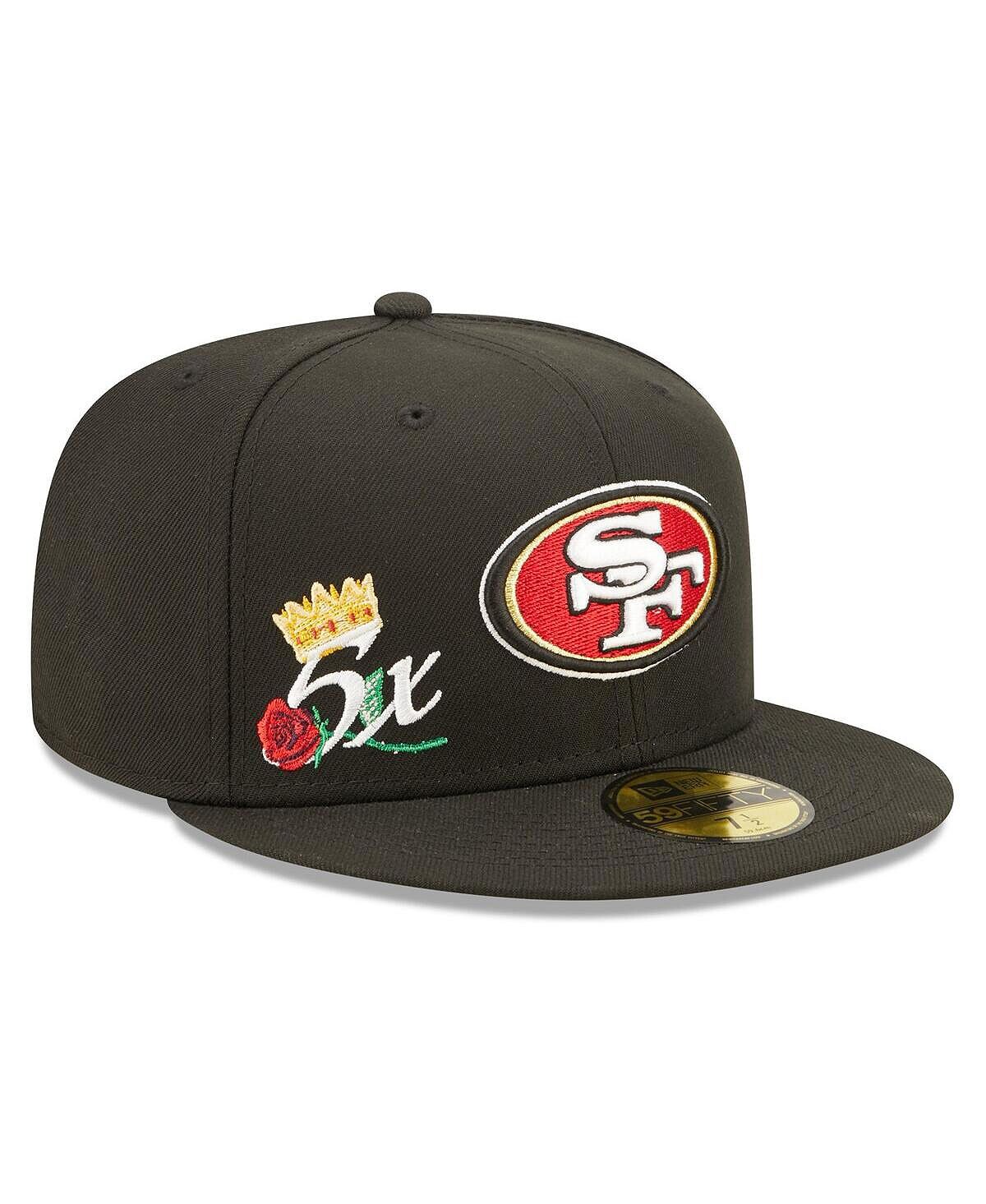 

Мужская черная облегающая шляпа San Francisco 49ers Crown 5x Super Bowl Champions 59FIFTY New Era