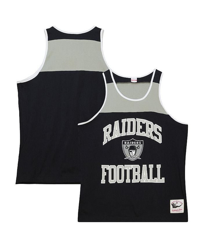 

Мужская черная, серебристая майка Las Vegas Raiders Heritage с цветными блоками Mitchell & Ness, черный