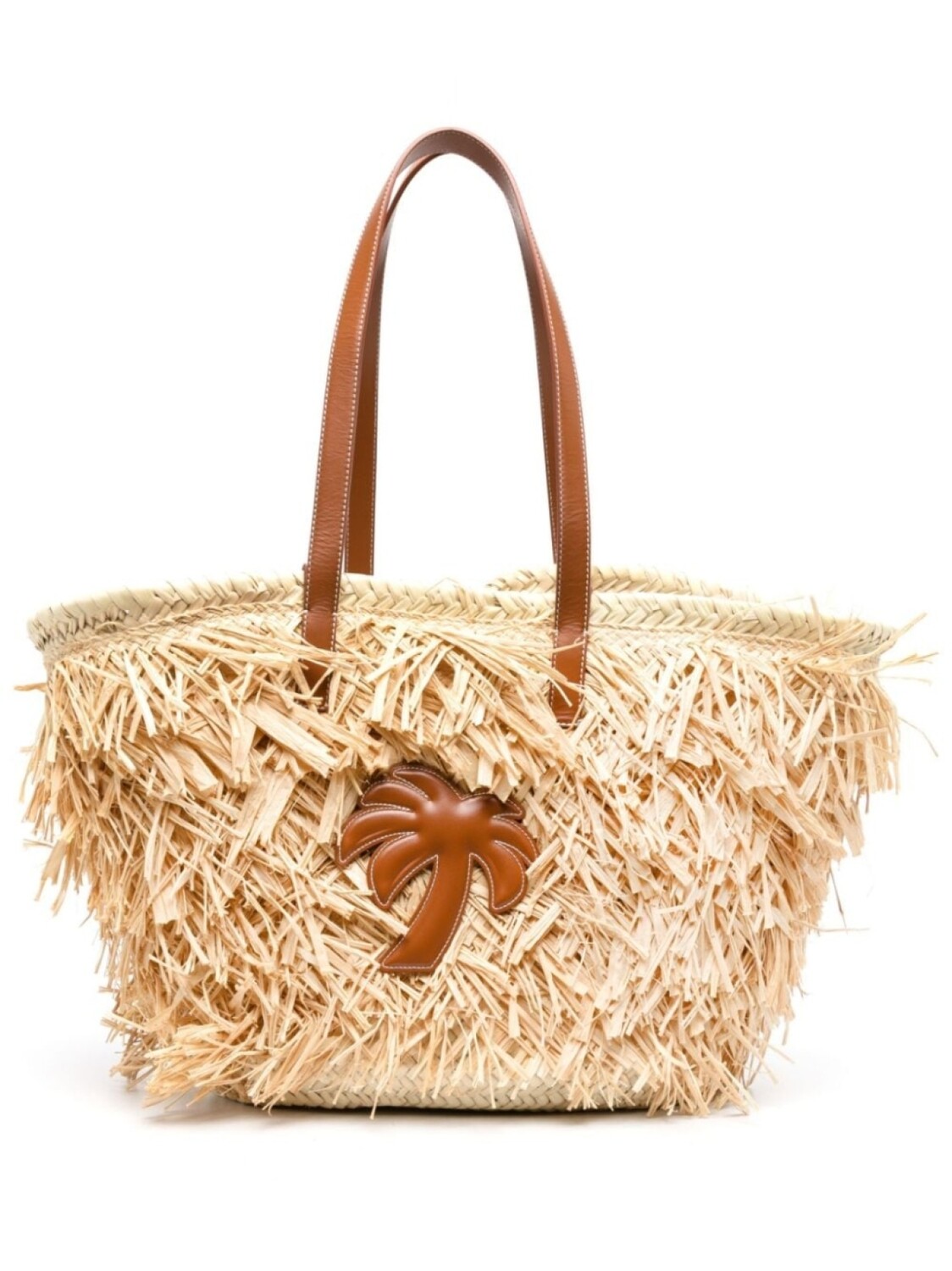 

Palm Angels сумка-тоут Palm из рафии, нейтральный цвет