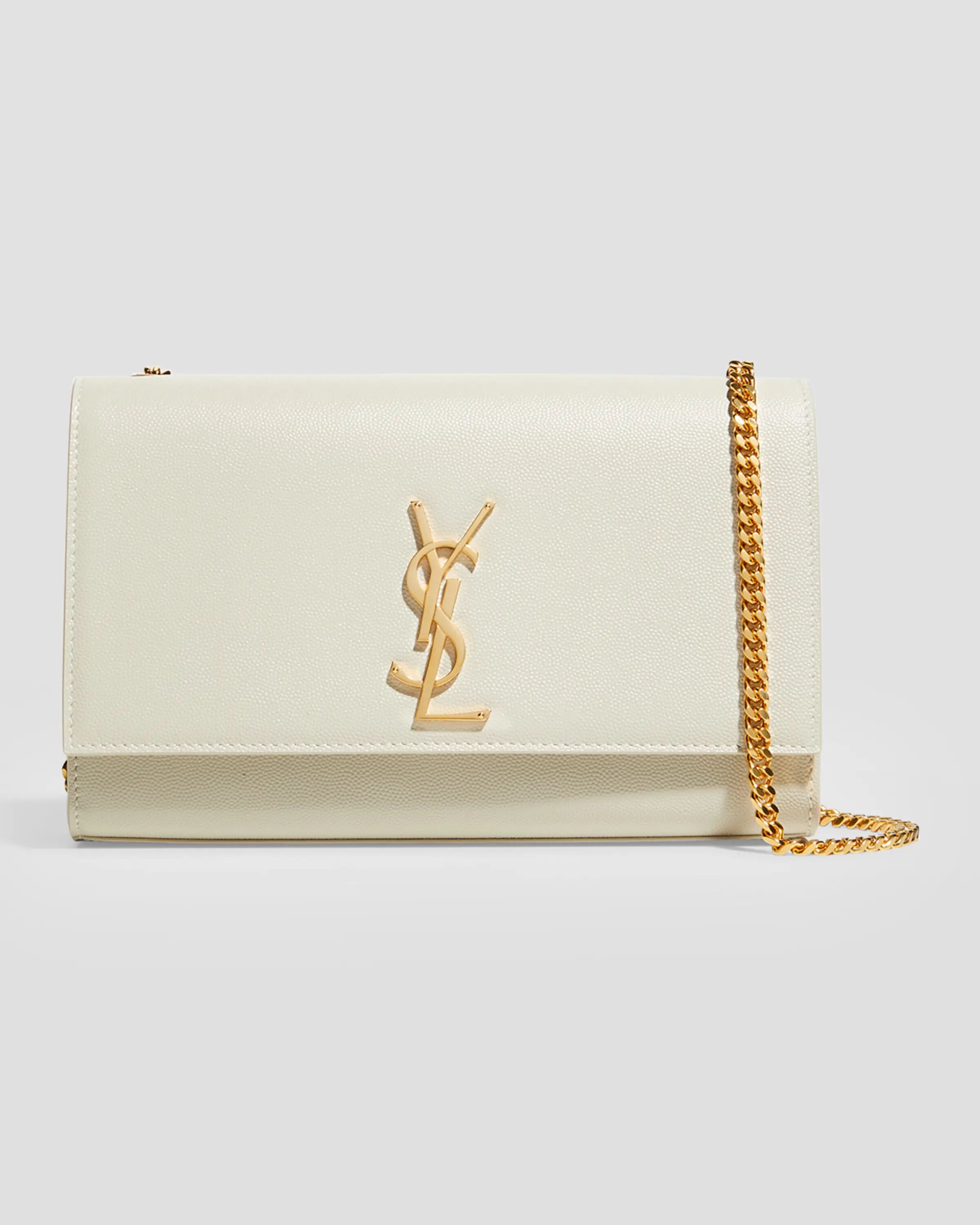 

Сумка через плечо Kate Medium YSL из зерненой кожи Saint Laurent, цвет White