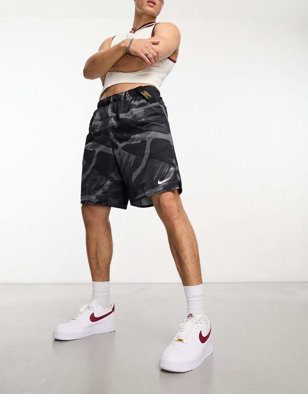 

Черные шорты с камуфляжным принтом Nike Training Totality Dri-Fit 9 дюймов