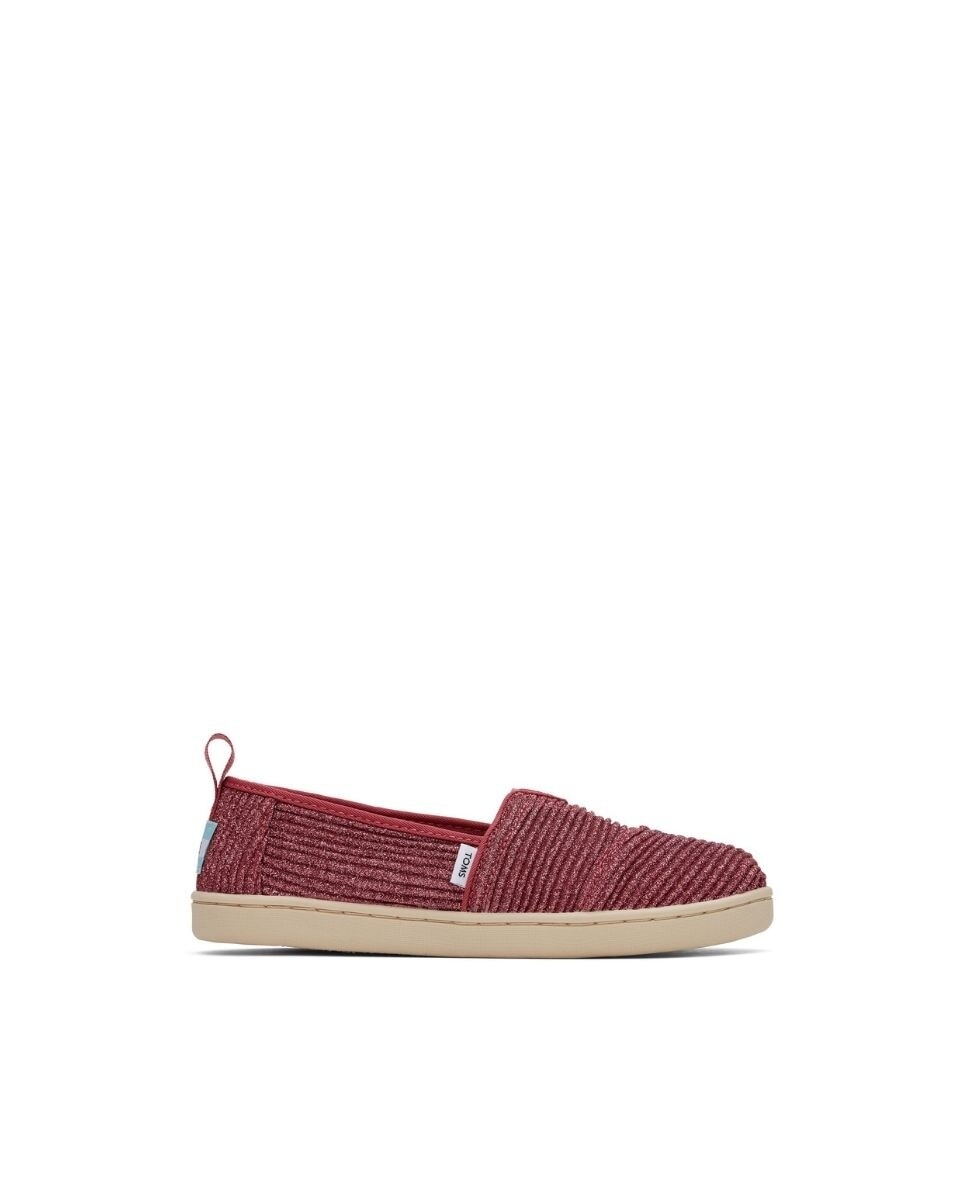 

Детские холщовые эспадрильи розового цвета Toms, красный