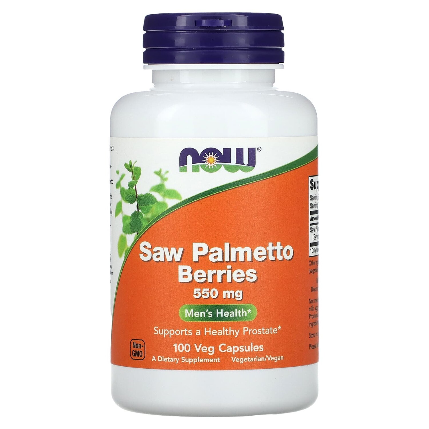 

Saw Palmetto, для мужского здоровья, 550 мг, 100 растительных капсул, NOW Foods