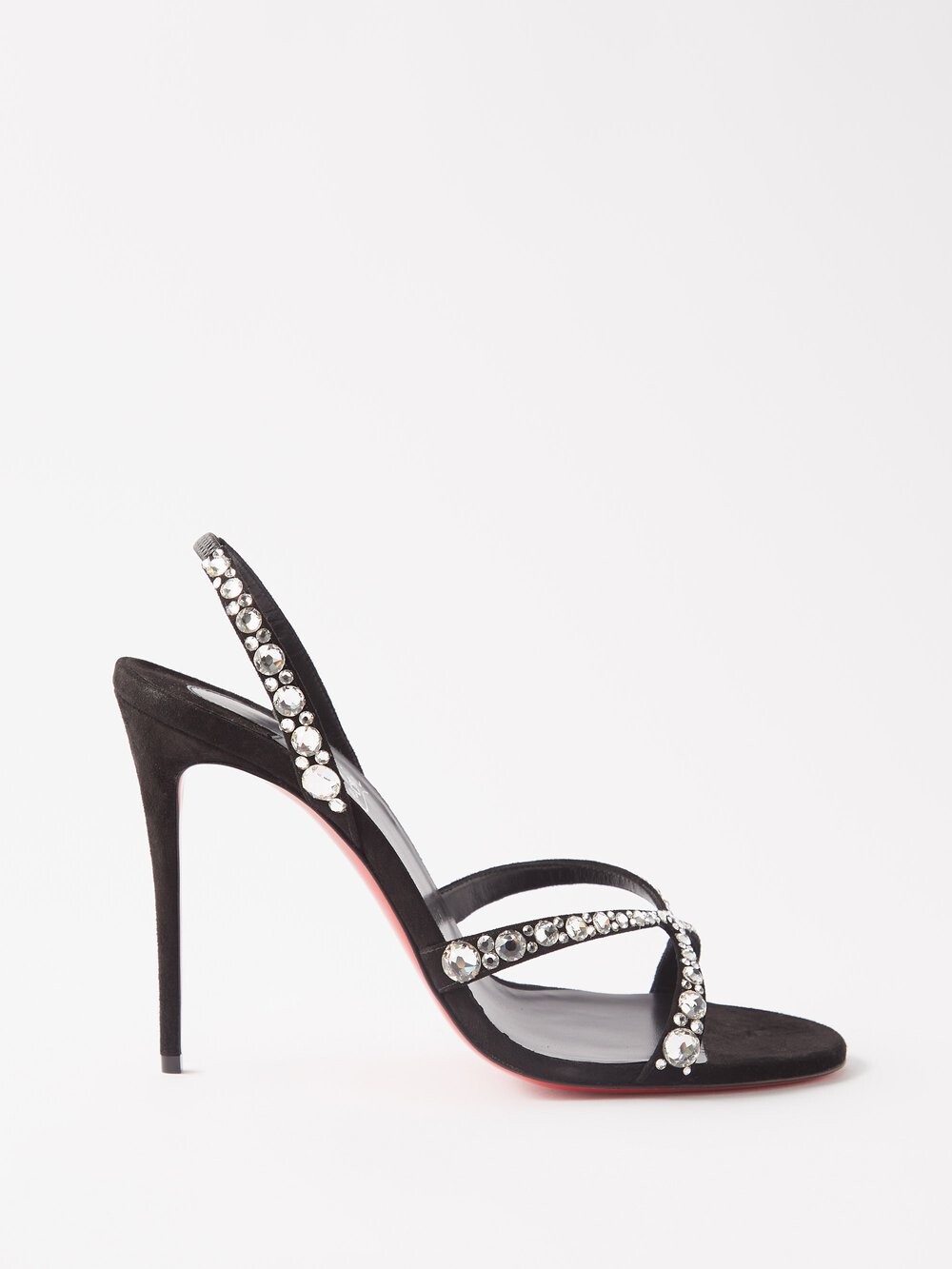 

Босоножки emilie 100 с кристаллами Christian Louboutin, черный