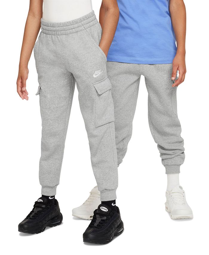 Спортивная одежда для больших детей Клубные флисовые брюки-карго Nike, серый