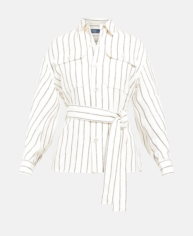 

Льняная блузка Polo Ralph Lauren, естественный