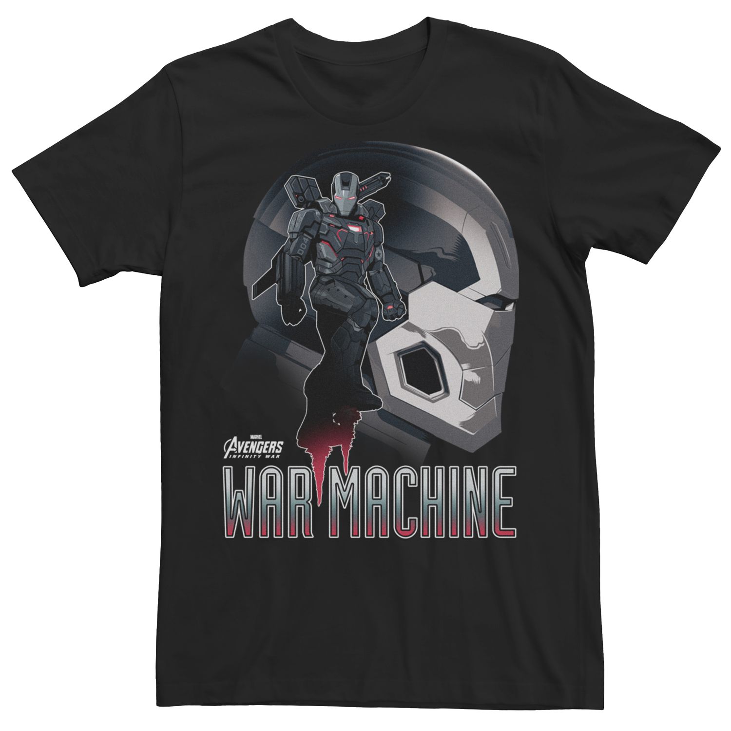 Мужская футболка с рисунком и силуэтом Marvel Avengers Infinity War Machine Licensed Character цена и фото