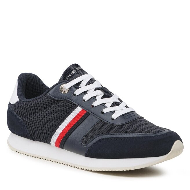 Кроссовки Tommy Hilfiger EssentialStripes Runner, темно-синий кроссовки premium lightweight runner knit tommy hilfiger темно синий