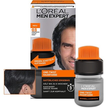 

L'Oreal Paris Men Expert Tint One-Twist Краска для волос 03 Темно-коричневый 100G