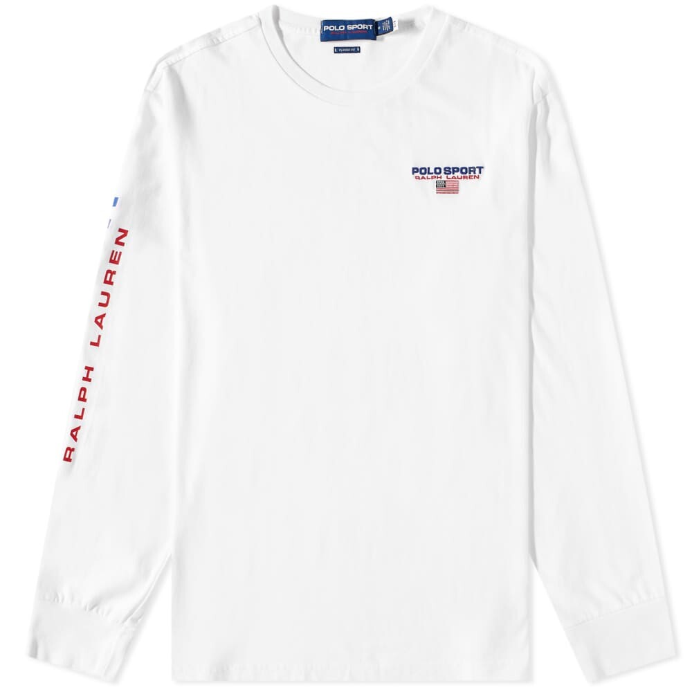 

Спортивная футболка-поло с длинными рукавами Polo Ralph Lauren, белый