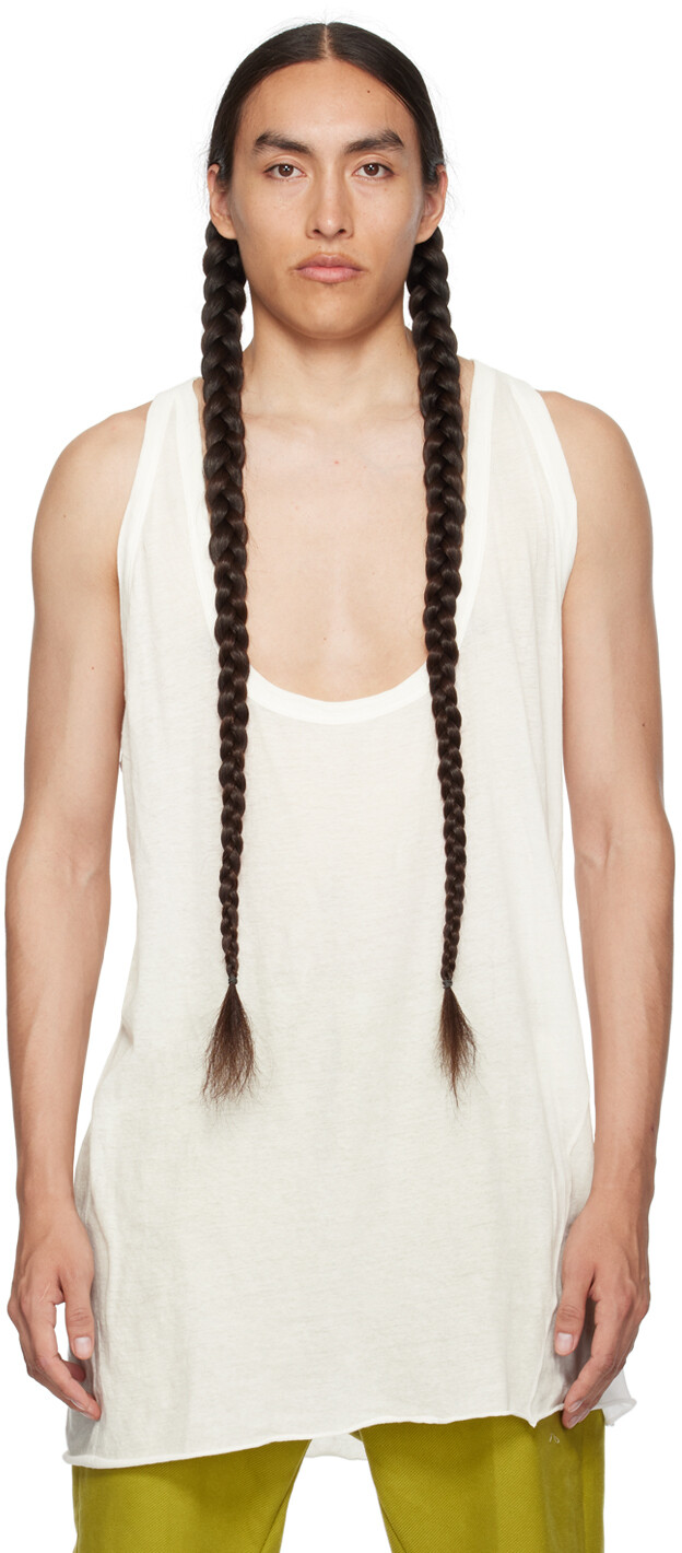 

Белая майка Rick Owens Off-White Fog