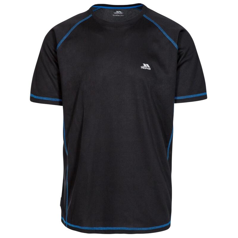 

Мужская спортивная футболка Albert с короткими рукавами Черная TRESPASS, цвет negro