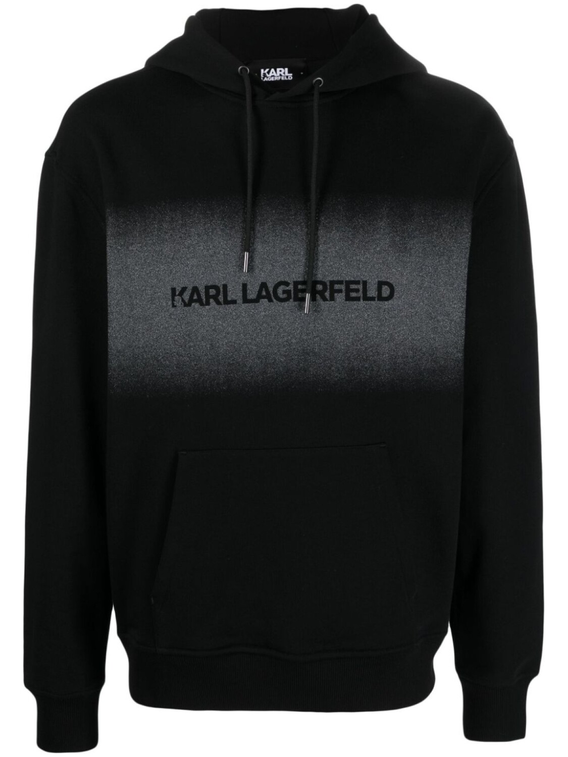 

Karl Lagerfeld худи с выцветшим эффектом и логотипом, черный