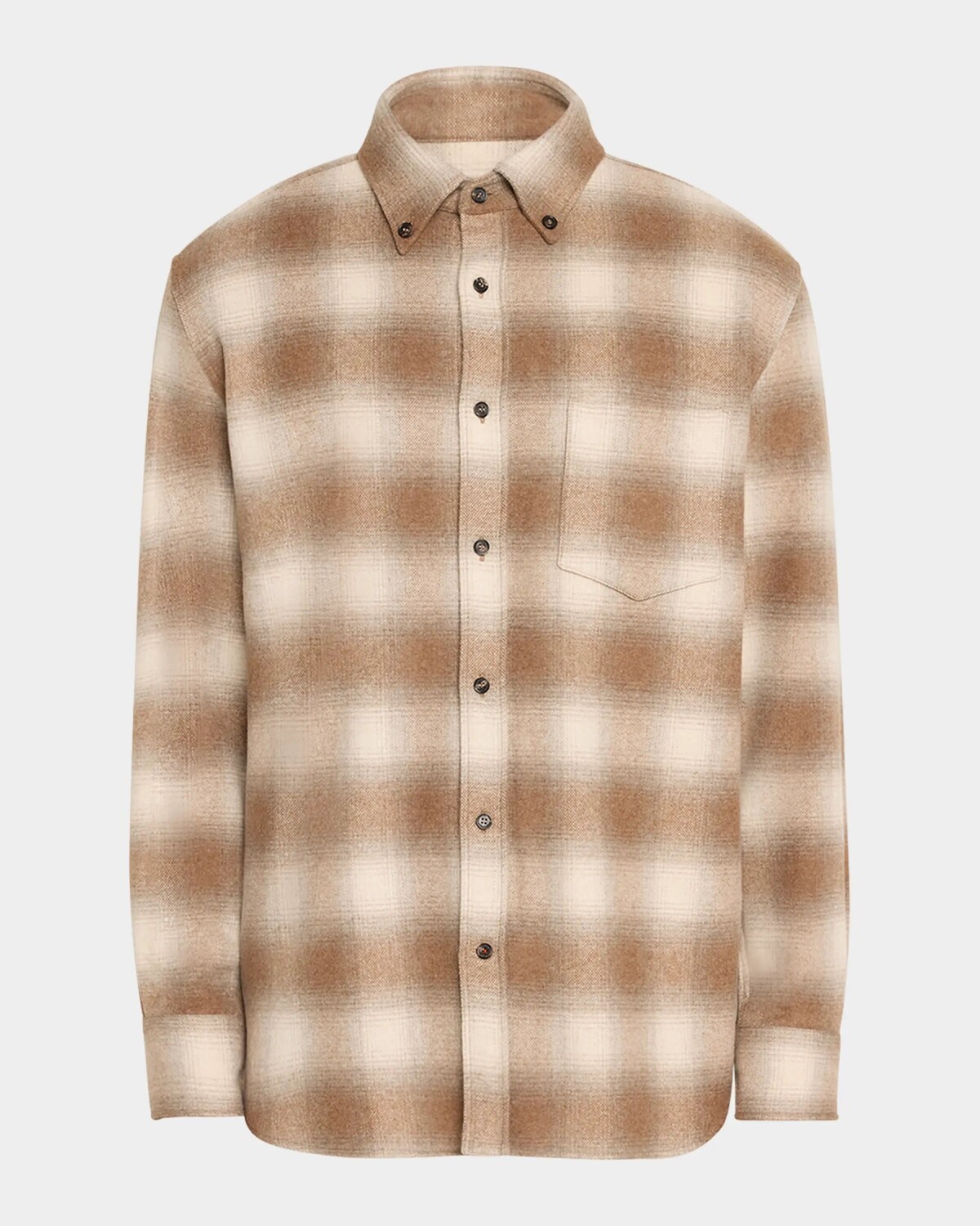 

Мужская фланелевая рубашка на пуговицах Jack Tartan Loro Piana, цвет Light Camel