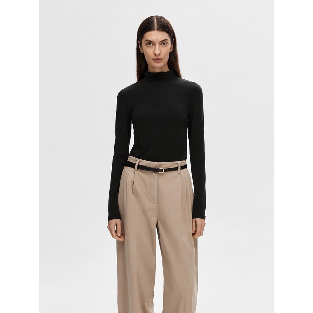

Свитер Selected Cora High Neck, бежевый