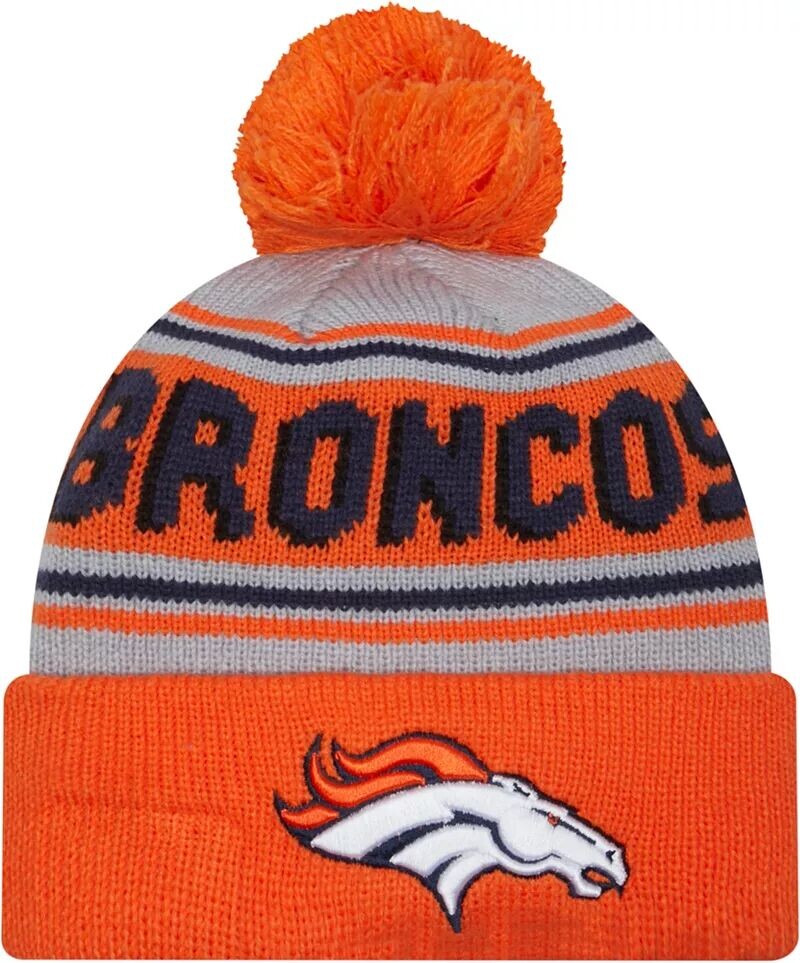 

Мужская оранжевая вязаная шапка New Era Denver Broncos Cheer