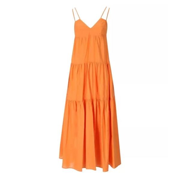 

Платье long linen dress Weili Zheng, оранжевый