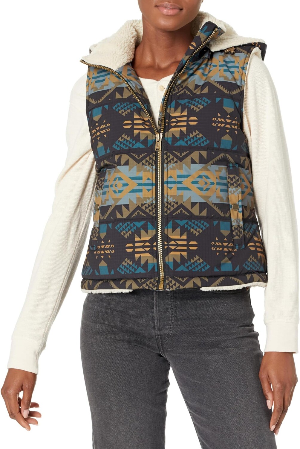 

Жилет на подкладке из кедра и шерпы Pendleton, цвет Journey West Black/Blue