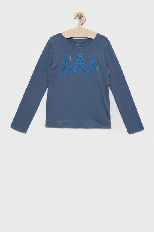 

Детская хлопковая футболка GAP с длинными рукавами, синий