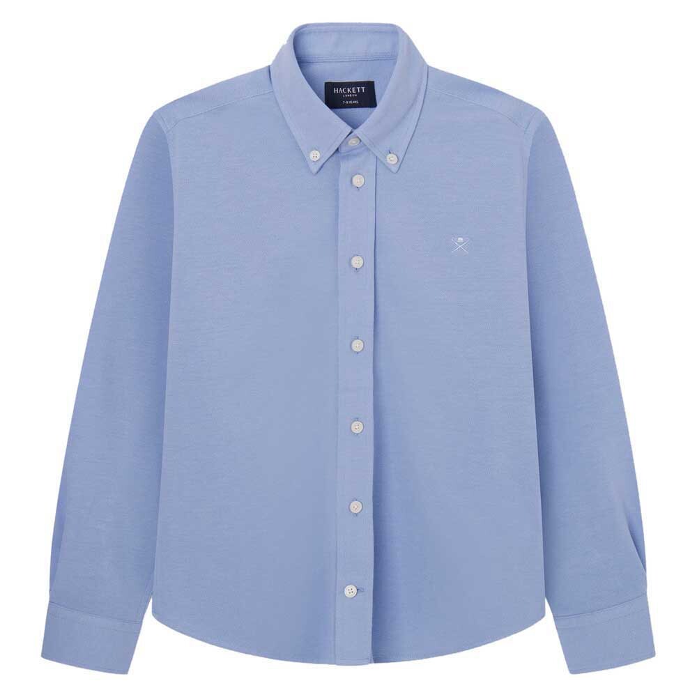 

Рубашка с длинным рукавом Hackett Garment Dyed Pique Youth, синий