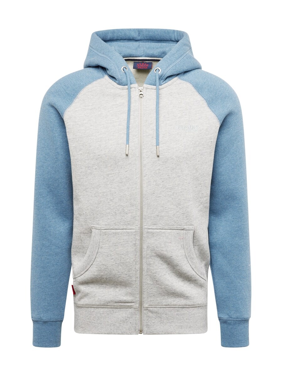 

Худи Superdry Zip-Up Hoodie Essential, цвет mottled grey
