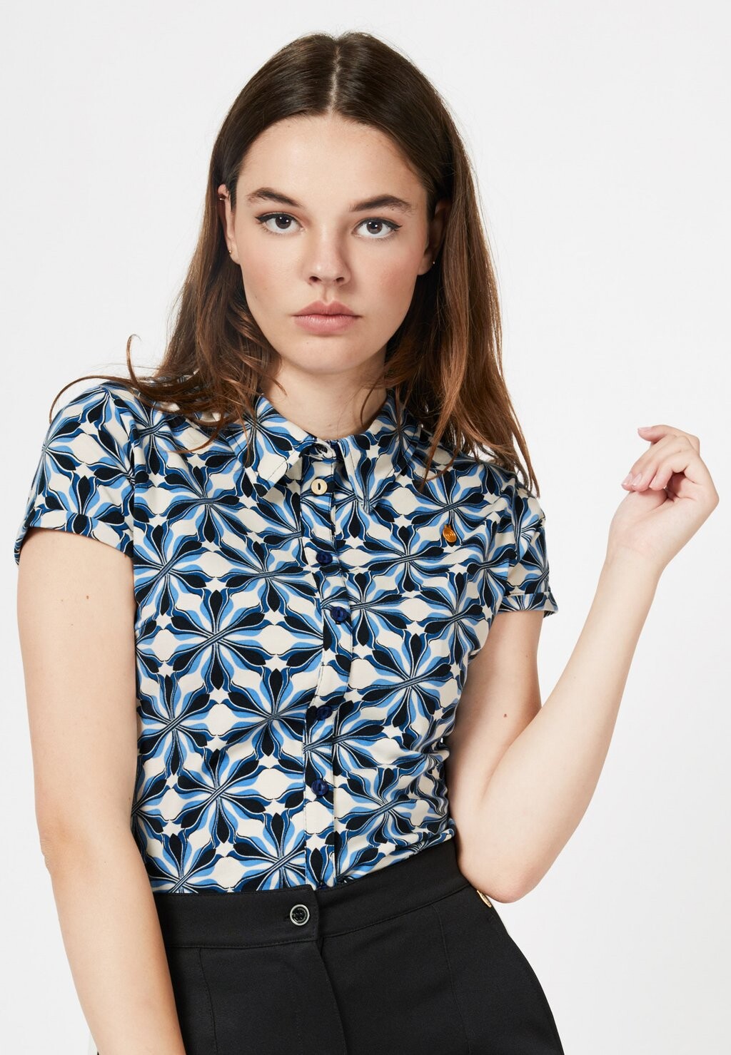 

Блузка-рубашка WHO KNEW WITH A FLORAL PRINT 4funkyflavours, цвет black