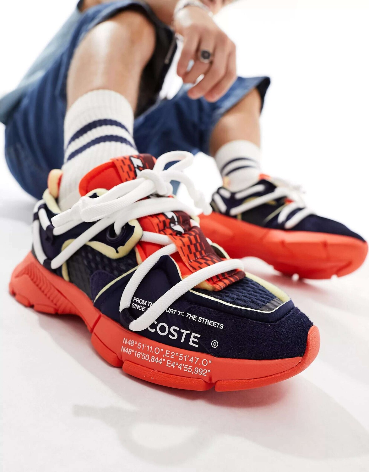 

Темно-синие кроссовки Lacoste L003 Active, Синий