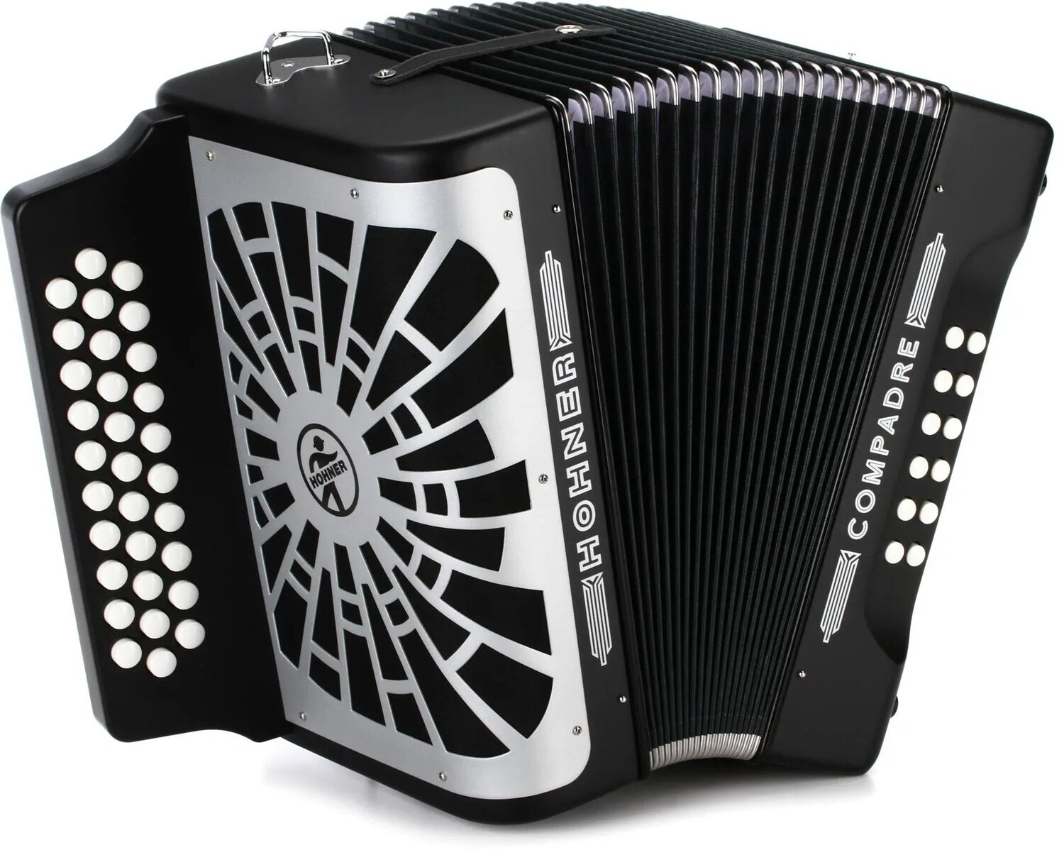

Диатонический аккордеон Hohner Compadre — клавиши E/A/D — черный
