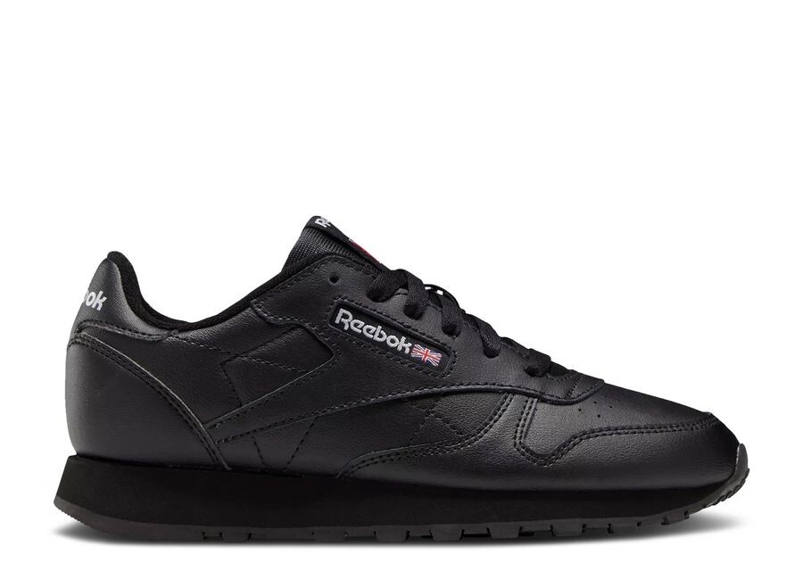

Кроссовки Reebok Classic Leather Big Kid 'Triple Black', черный