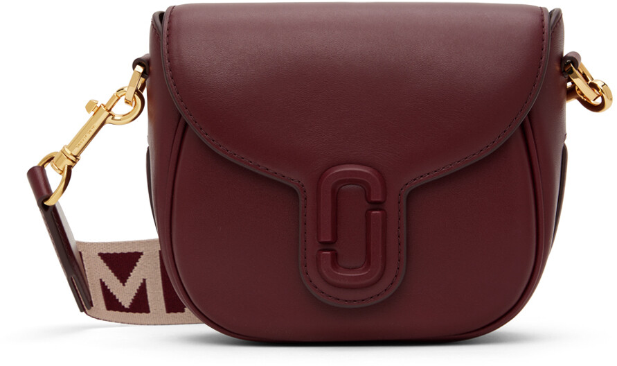 saramago j small memories Бордовая сумка 'The J Marc Small Saddle' Marc Jacobs