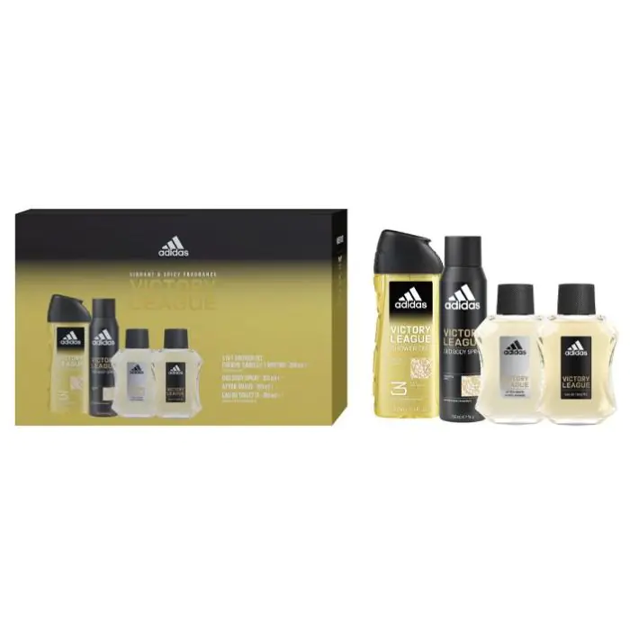 adidas подарочный набор fruity rhythm Мужская туалетная вода Victory League Eau de Toilette Set de regalo Adidas, Set 4 productos